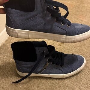 Women's Denim High-Top Sneakers